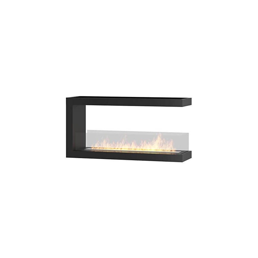 InFire - Kutni BIO kamin 100x50 cm 3kW dvostrani
