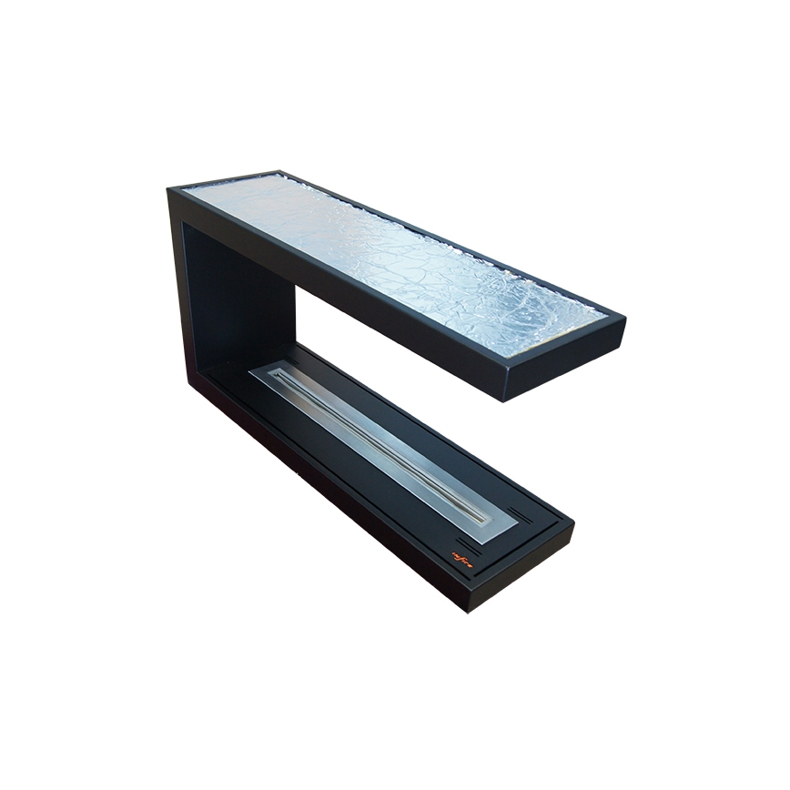 InFire - Kutni BIO kamin 100x50 cm 3kW dvostrani