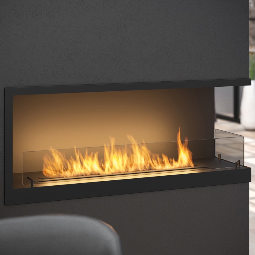 InFire - Kutni BIO kamin 110x45 cm 3kW crna