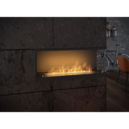 InFire - Kutni BIO kamin 110x45 cm 3kW crna