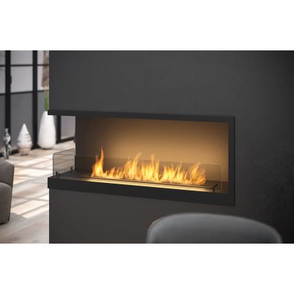 InFire - Kutni BIO kamin 110x45 cm 3kW crna