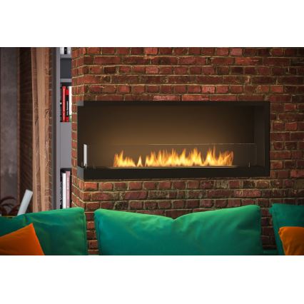 InFire - Kutni BIO kamin 110x45 cm 3kW crna