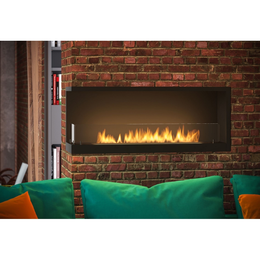 InFire - Kutni BIO kamin 110x45 cm 3kW crna