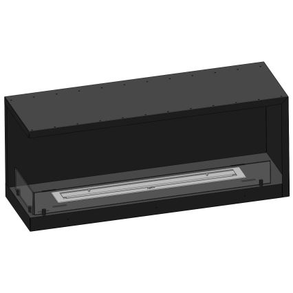 InFire - Kutni BIO kamin 110x45 cm 3kW crna