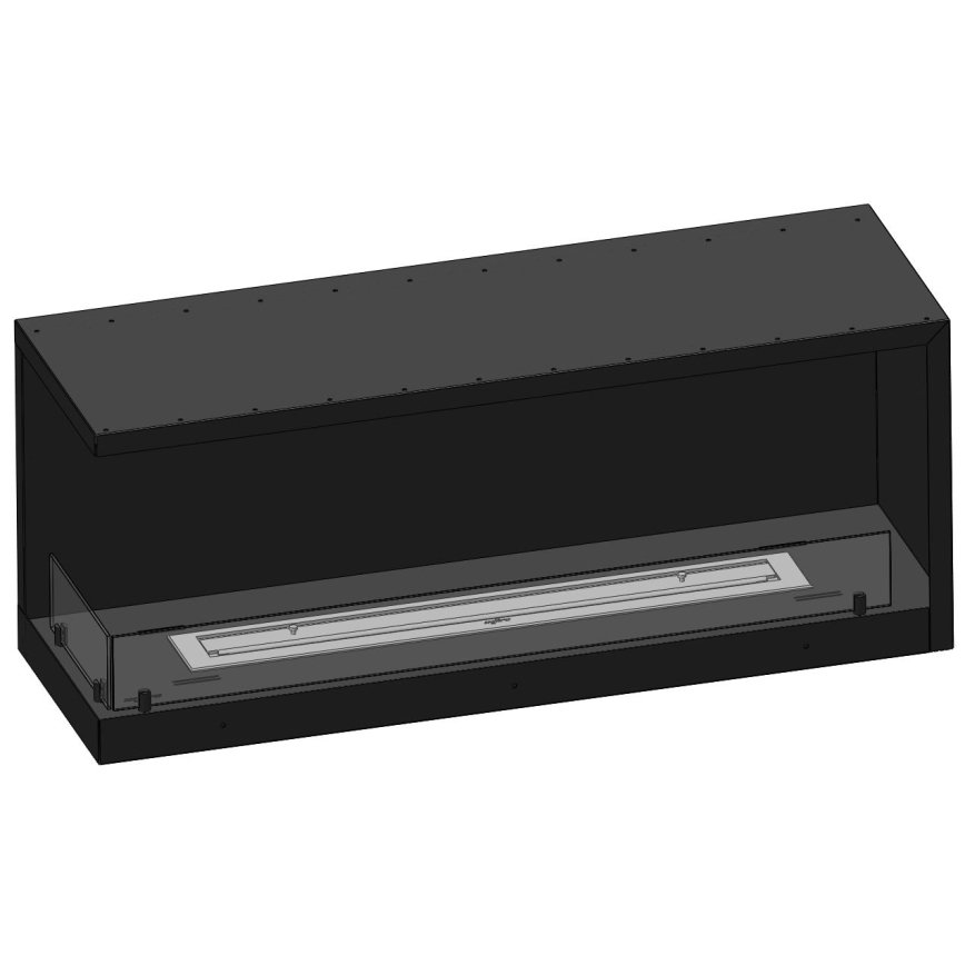 InFire - Kutni BIO kamin 110x45 cm 3kW crna