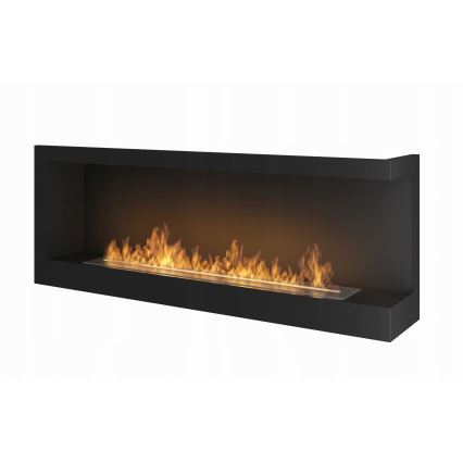 InFire - Kutni BIO kamin 45x120 cm 3kW crna