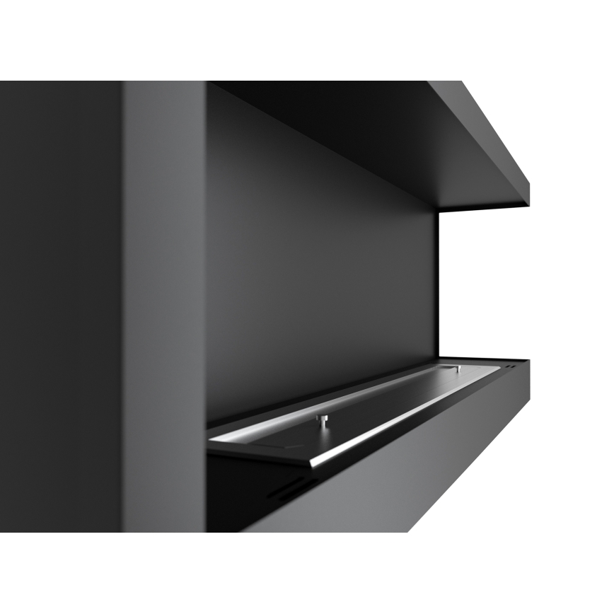 InFire - Kutni BIO kamin 45x120 cm 3kW crna
