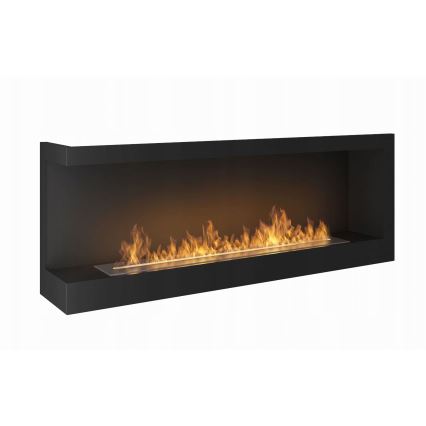 InFire - Kutni BIO kamin 45x120 cm 3kW crna