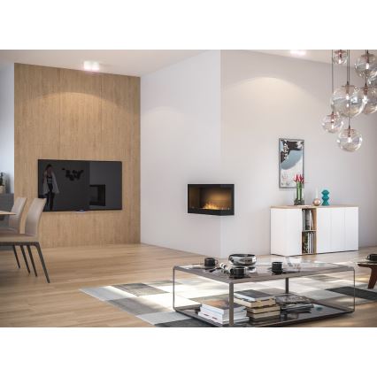 InFire - Kutni BIO kamin 45x90 cm 3kW crna