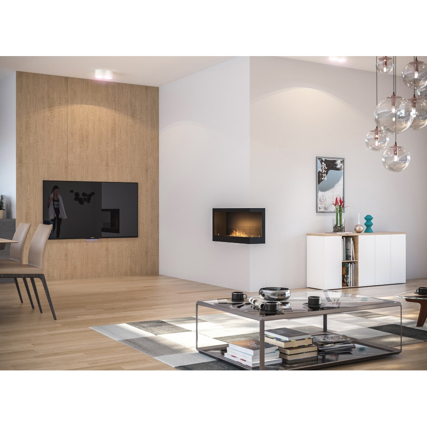 InFire - Kutni BIO kamin 45x90 cm 3kW crna