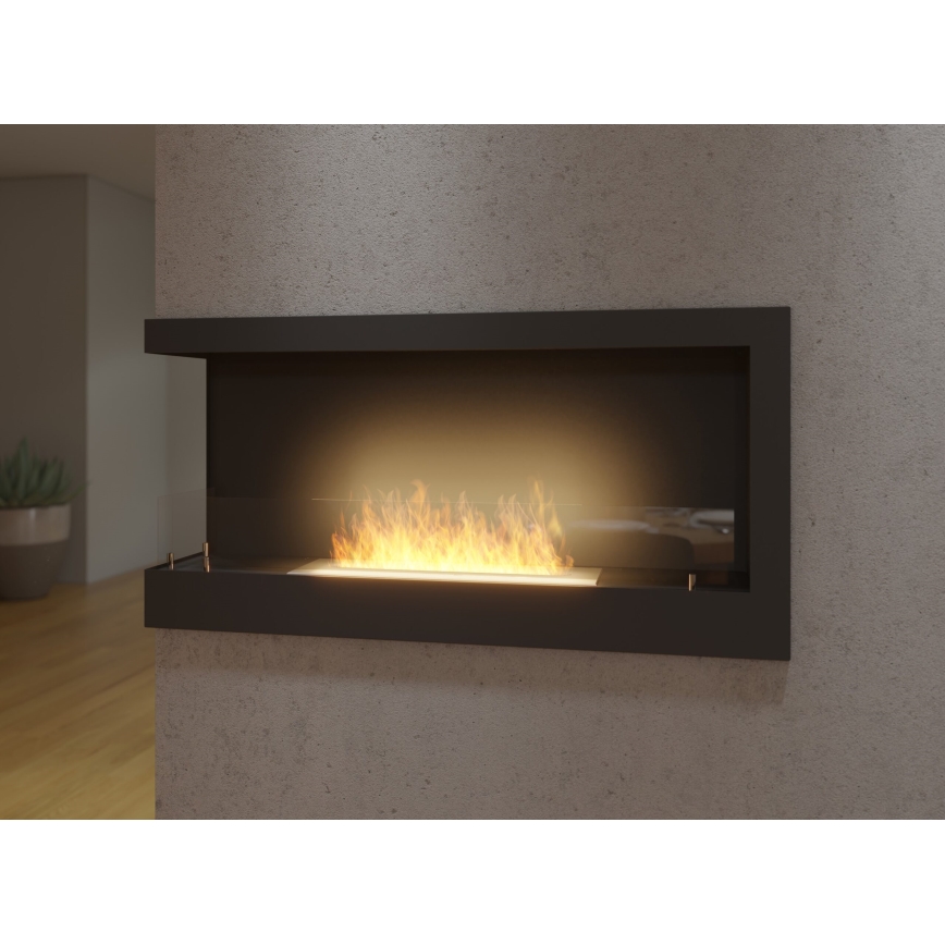 InFire - Kutni BIO kamin 45x90 cm 3kW crna