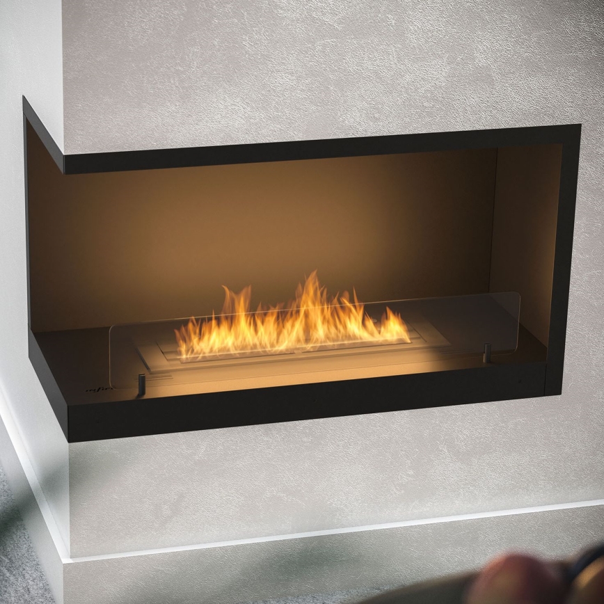 InFire - Kutni BIO kamin 80x45 cm 3kW crna