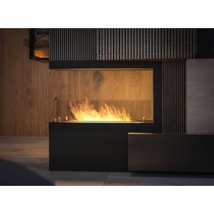 InFire - Kutni BIO kamin 80x50 cm 3kW dvostrani