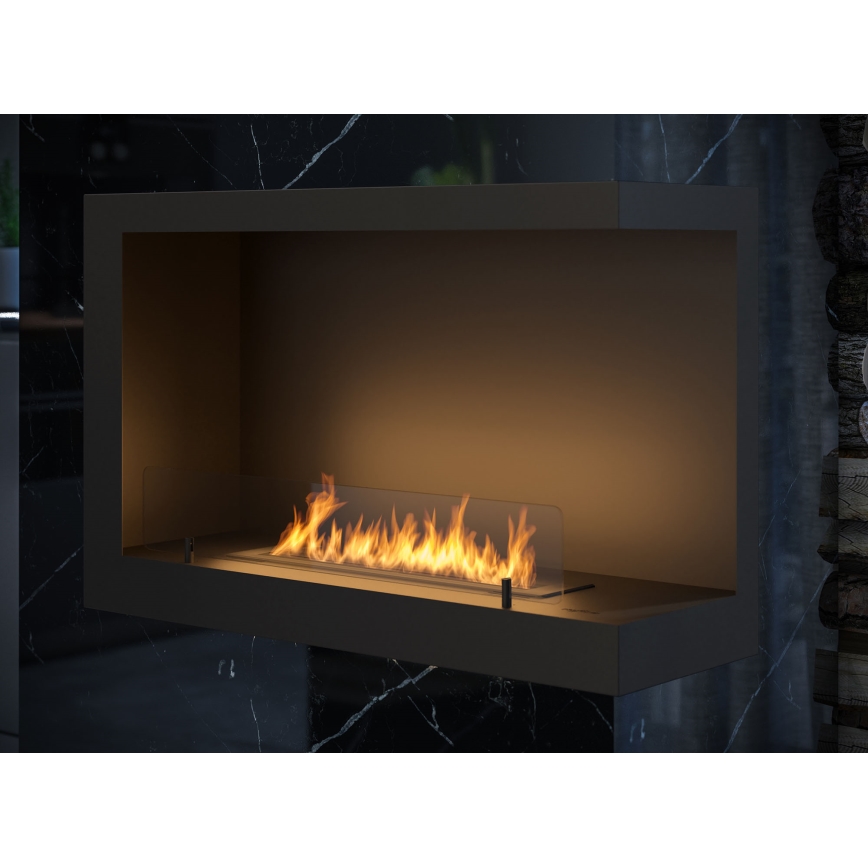 InFire - Kutni BIO kamin 84x54 cm 3kW crna