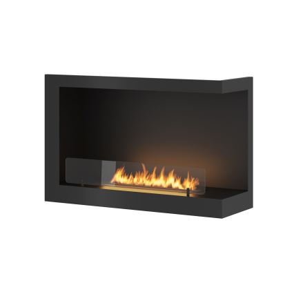 InFire - Kutni BIO kamin 84x54 cm 3kW crna