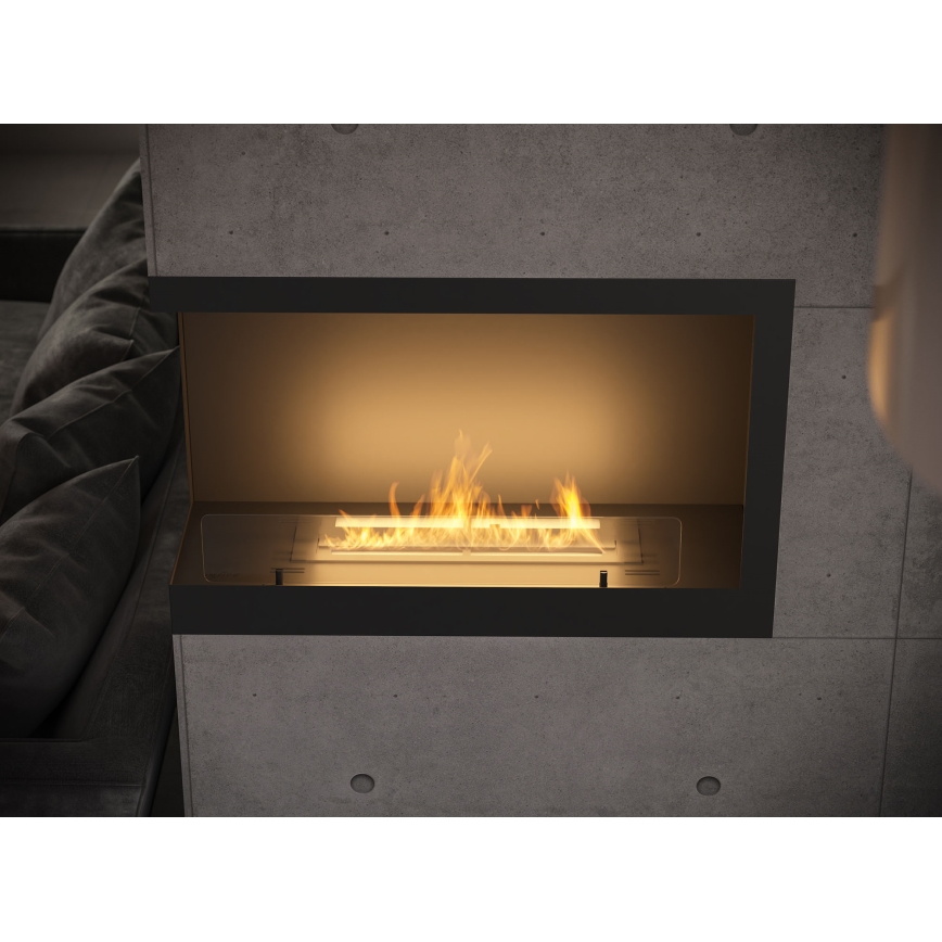 InFire - Kutni BIO kamin 84x54 cm 3kW crna
