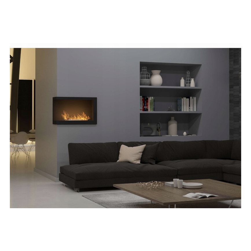 InFire - Kutni BIO kamin 84x54 cm 3kW crna