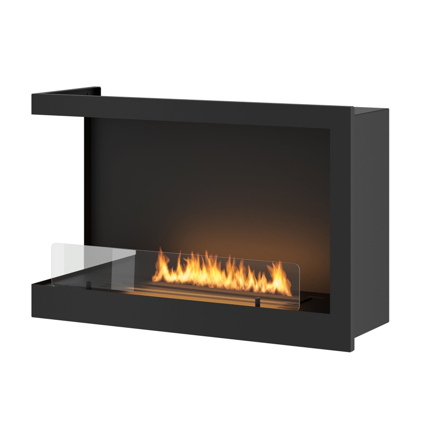InFire - Kutni BIO kamin 84x54 cm 3kW crna