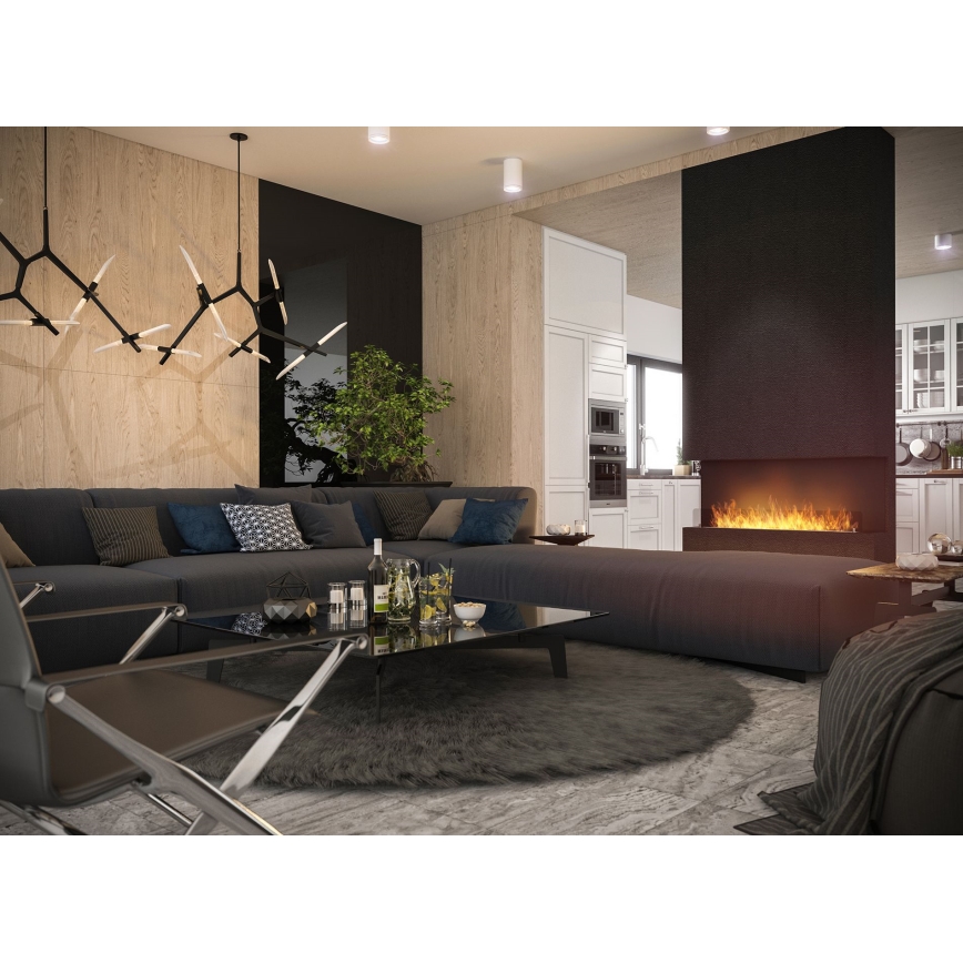 InFire - Ugradbeni BIO kamin 120x45 cm 3kW crna
