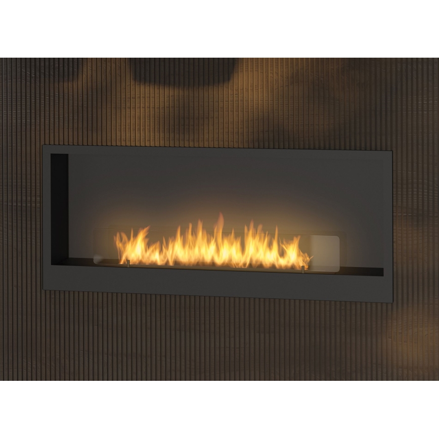 InFire - Ugradbeni BIO kamin 120x50 cm 3kW crna