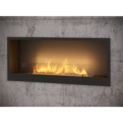 InFire - Ugradbeni BIO kamin 120x50 cm 3kW crna