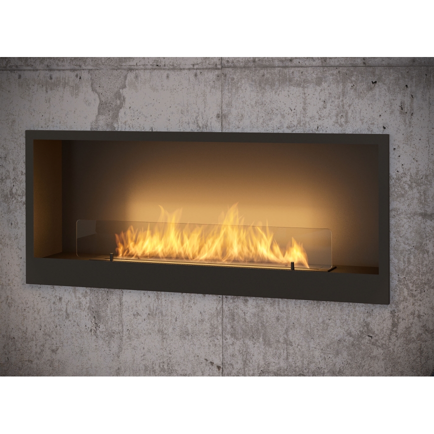InFire - Ugradbeni BIO kamin 120x50 cm 3kW crna