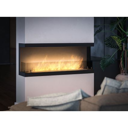 InFire - Ugradbeni BIO kamin 120x50 cm 5kW crna