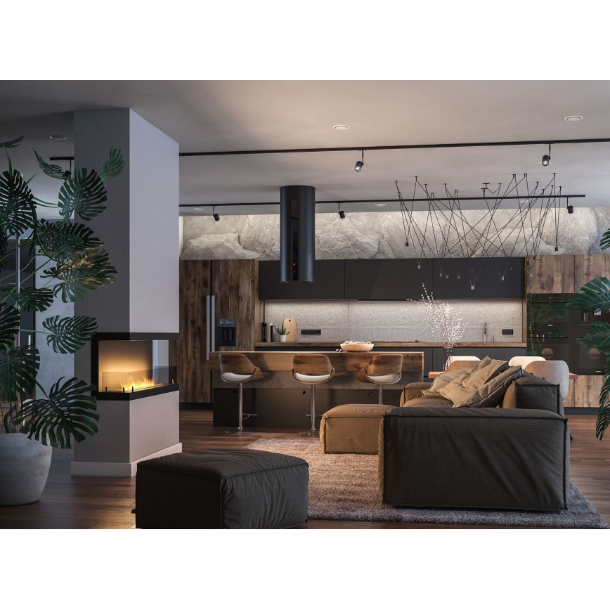 InFire - Ugradbeni BIO kamin 120x50 cm 5kW crna