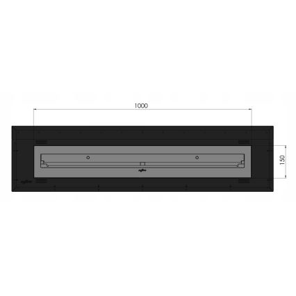 InFire - Ugradbeni BIO kamin 120x50 cm 5kW crna