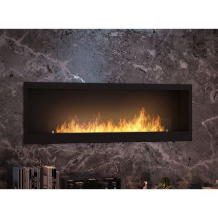 InFire - Ugradbeni BIO kamin 150x50 cm 4,2kW crna