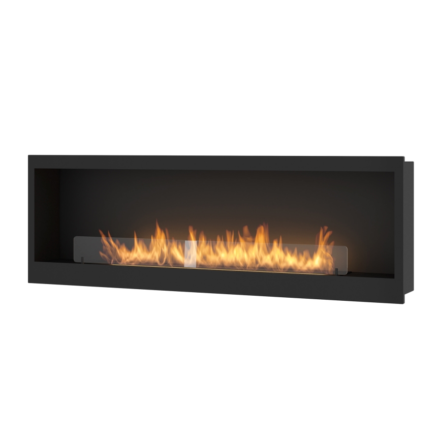 InFire - Ugradbeni BIO kamin 150x50 cm 4,2kW crna