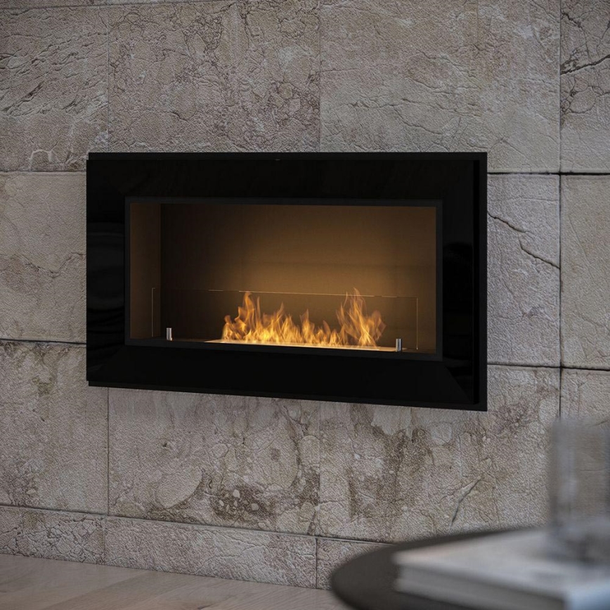 InFire - Ugradbeni BIO kamin 49x90 cm 3kW crna