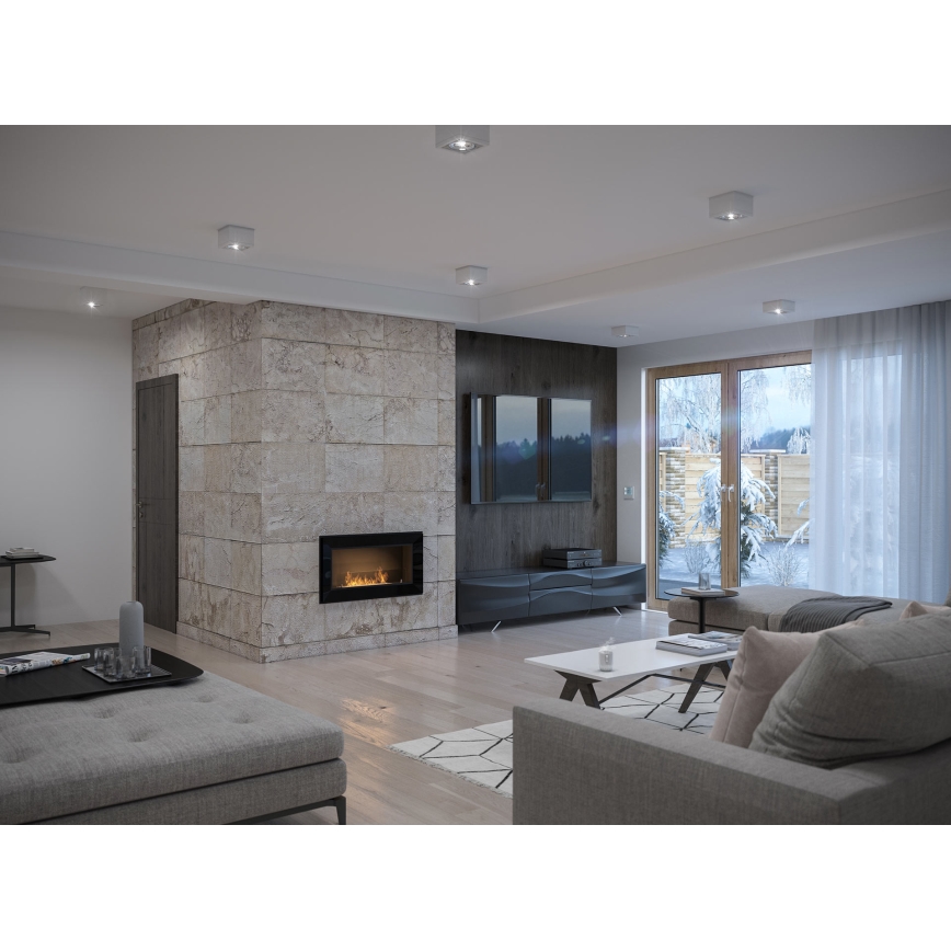 InFire - Ugradbeni BIO kamin 49x90 cm 3kW crna