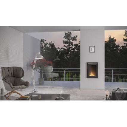 InFire - Ugradbeni BIO kamin 79x55 cm 3kW crna