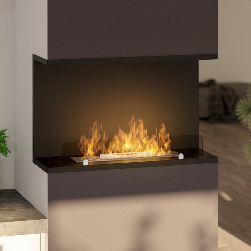 InFire - Ugradbeni BIO kamin 80x45 cm 3kW crna