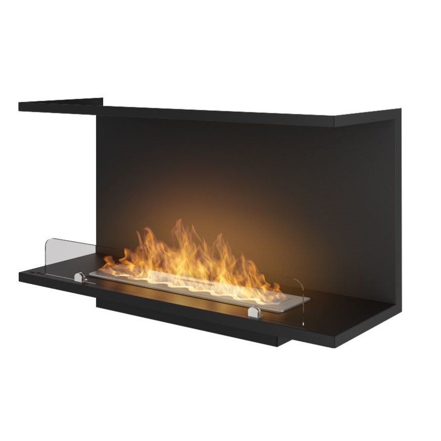 InFire - Ugradbeni BIO kamin 80x45 cm 3kW crna