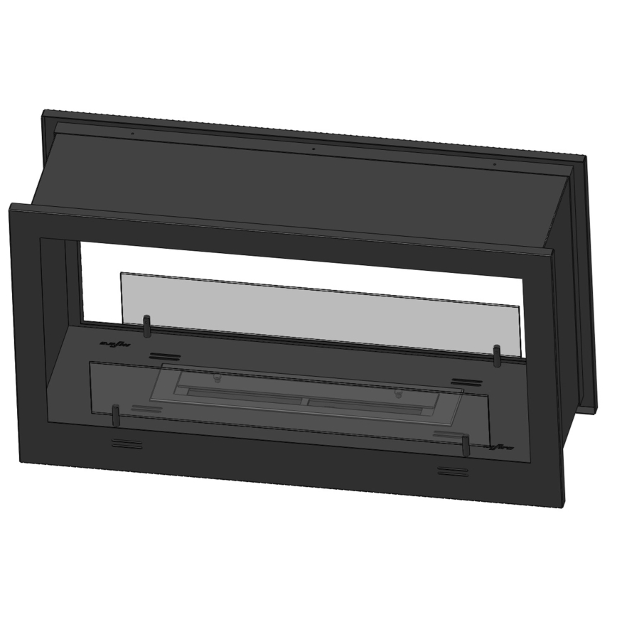 InFire - Ugradbeni BIO kamin 90x50 cm 3kW dvostrani