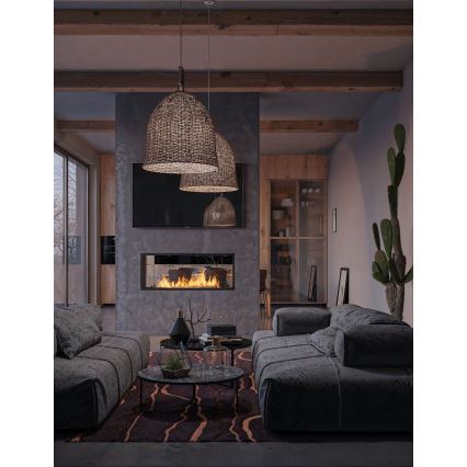 InFire - Ugrađeni BIO kamin 48,5x123,5 cm 6kW crna