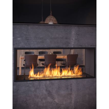 InFire - Ugrađeni BIO kamin 48,5x123,5 cm 6kW crna