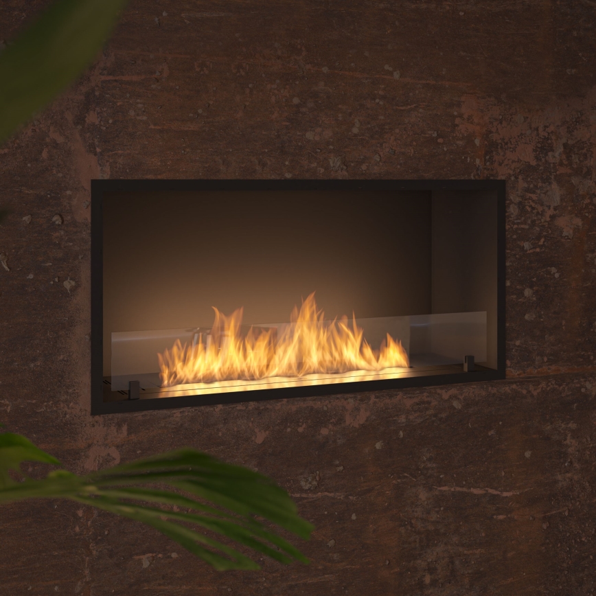 InFire - Ugrađeni BIO kamin 49,4x104,4 cm 6kW crna