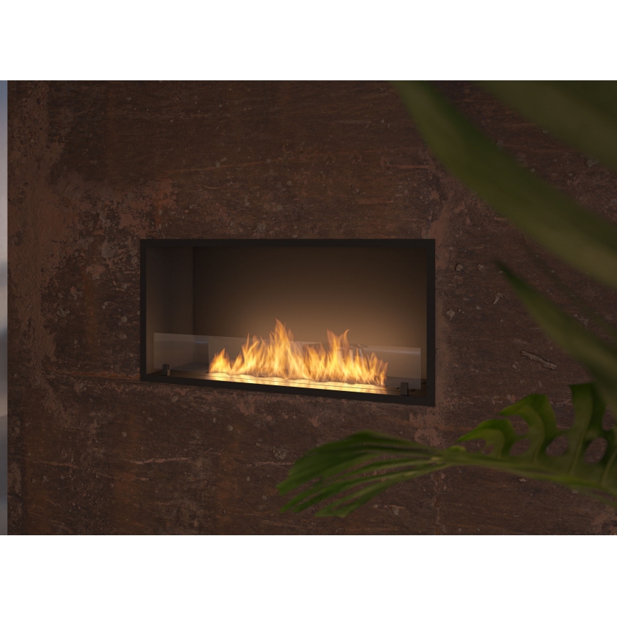 InFire - Ugrađeni BIO kamin 49,4x104,4 cm 6kW crna