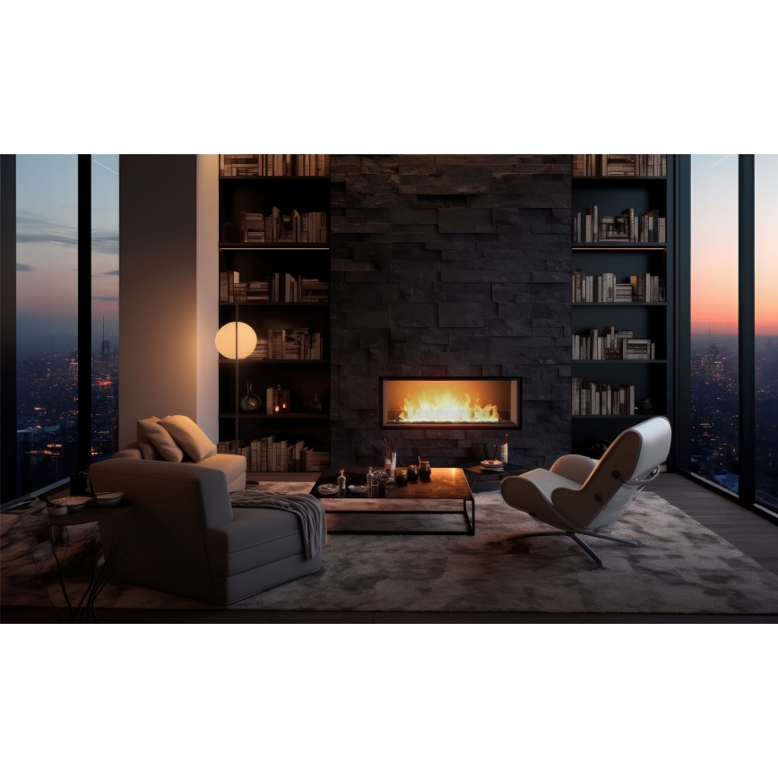 InFire - Ugrađeni BIO kamin 49,4x104,4 cm 6kW crna