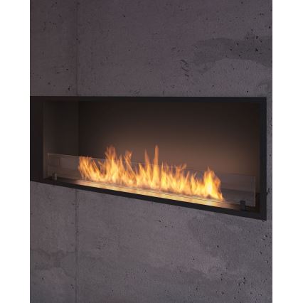 InFire - Ugrađeni BIO kamin 49,4x124,4 cm 6kW crna