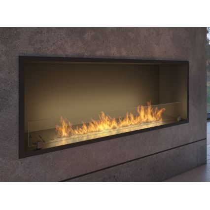 InFire - Ugrađeni BIO kamin 49,4x124,4 cm 6kW crna