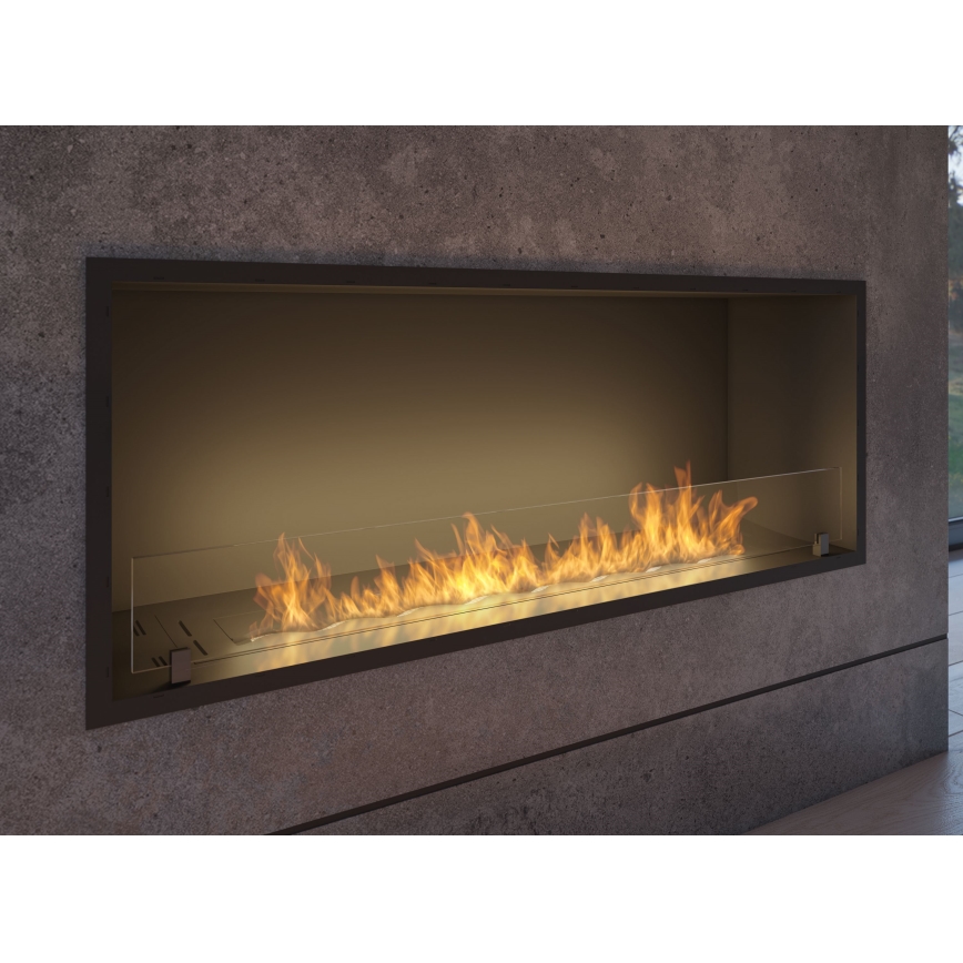 InFire - Ugrađeni BIO kamin 49,4x124,4 cm 6kW crna