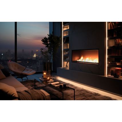 InFire - Ugrađeni BIO kamin 49,4x124,4 cm 6kW crna