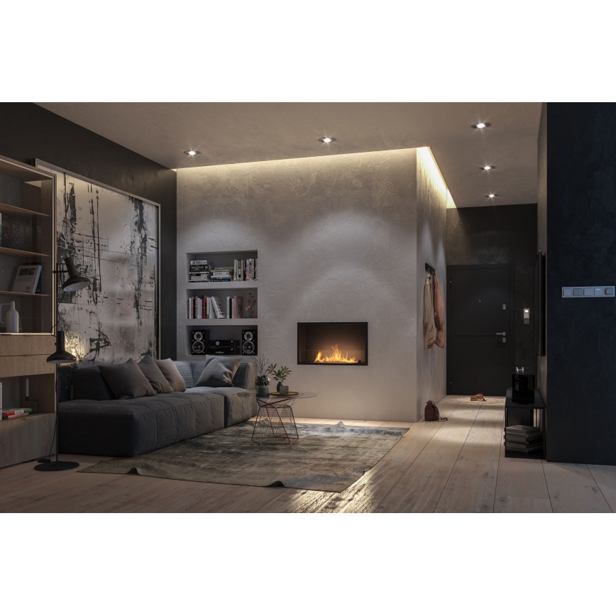 InFire - Ugrađeni BIO kamin 49,4x84,4 cm 3,5kW crna