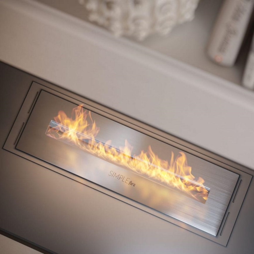 InFire - Ugrađeni BIO kamin 5,5x50 cm 3kW mat krom