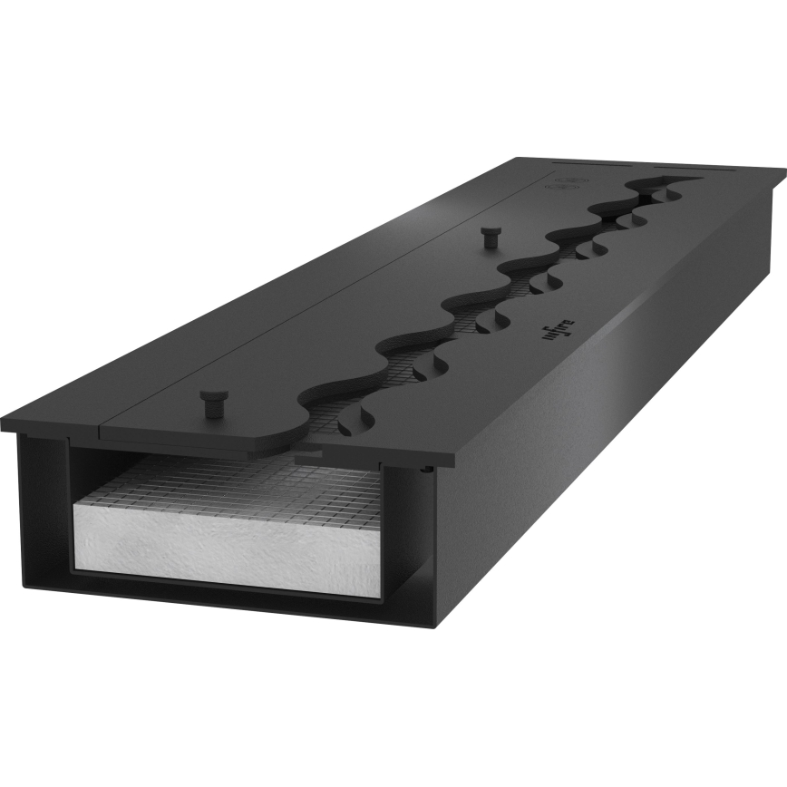 InFire - Ugrađeni BIO kamin 7,5x100 cm 6kW crna