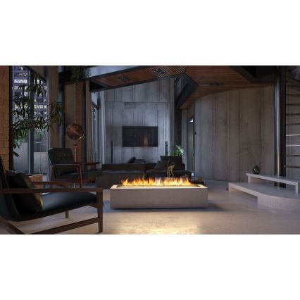 InFire - Ugrađeni BIO kamin 7,5x120 cm 7kW crna